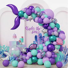 Încarcă imaginea în vizualizatorul Galerie, Mermaid-set arcada baloane